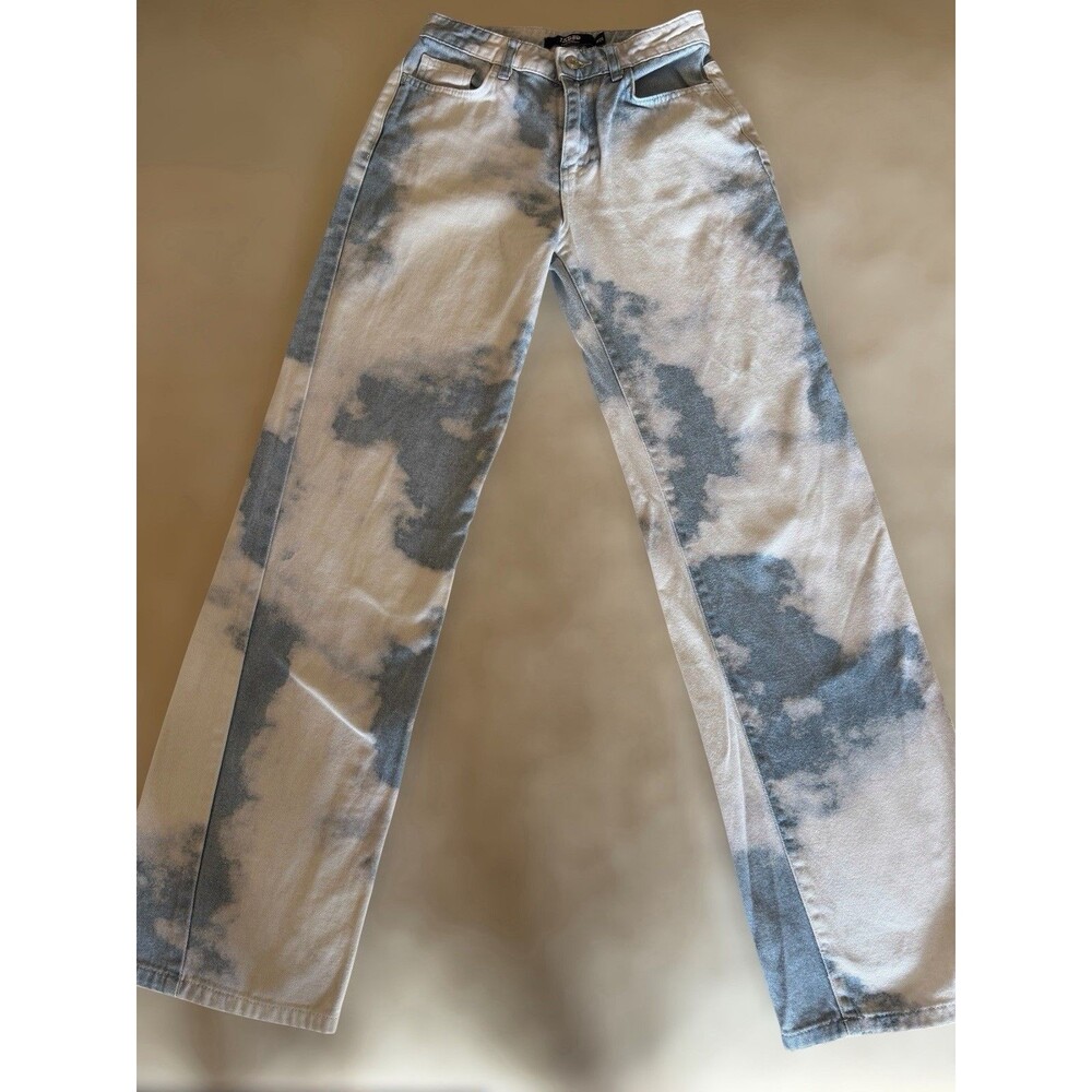 Jaded London Cloud Print Boyfriend Jeans W25